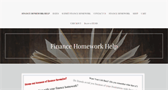 Desktop Screenshot of financehomeworkhelp.net